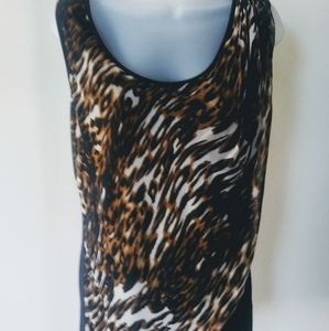 Alfani Leopard/Cheetah Print Sleeveless Blouse